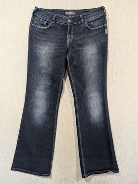 Silver Jeans Suki Boot Cut Women's 32 X 34 Dark Wash Blue
